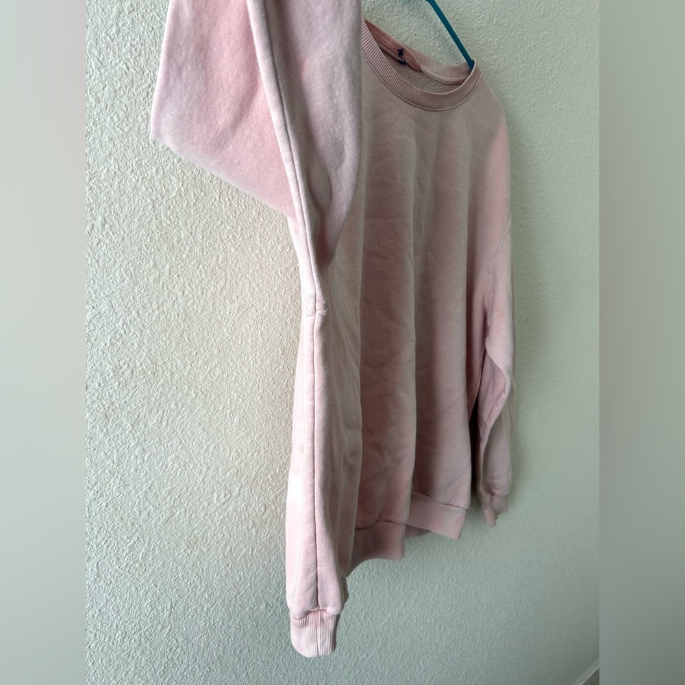 Blush Pink Oversized Crewneck Sweatshirt XL Fair Condition Lounge - Picture 2 of 16